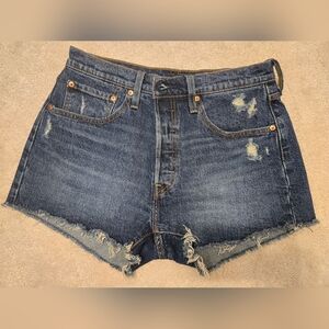 Levi's 501 denim cut off shorts, size 30